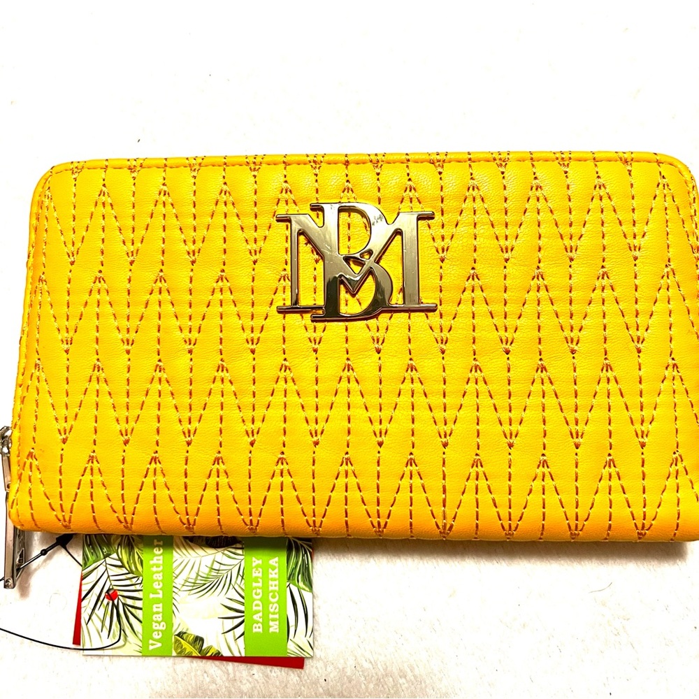 Badgley Mischka Bright Yellow Wallet